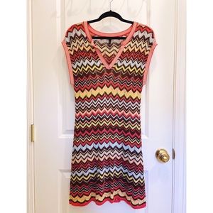 BCBG Knit Chevron Patterned Dress